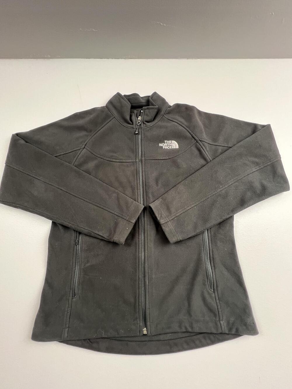 The North Face Fleece Jacket Womens Large Black Full Zip Pockets Outdoor Warm